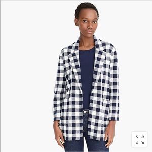 Sophie open-front sweater-blazer in gingham